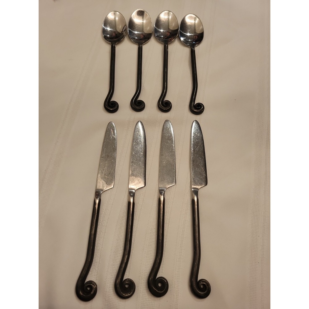 Gourmet Settings Treble Clef set of 4 Tablespoons & 4 Kniv 18/10 Stainless Steel